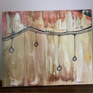 C Cambrea psychedelic original painting signed